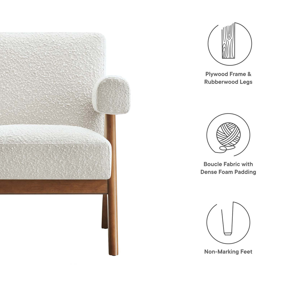 Lyra Boucle Fabric Armchair By Modway - EEI-6502 | Armchairs | Modishstore - 14