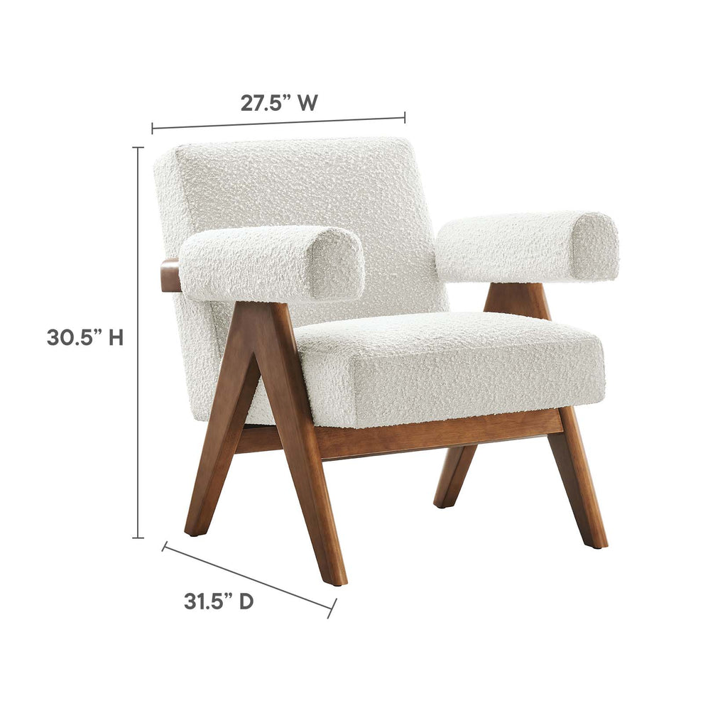 Lyra Boucle Fabric Armchair By Modway - EEI-6502 | Armchairs | Modishstore - 15