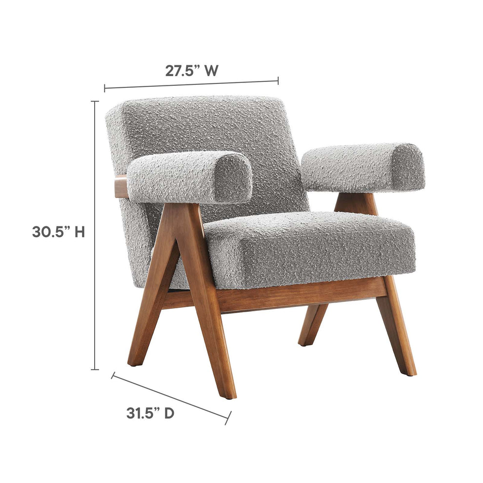 Lyra Boucle Fabric Armchair By Modway - EEI-6502 | Armchairs | Modishstore - 23