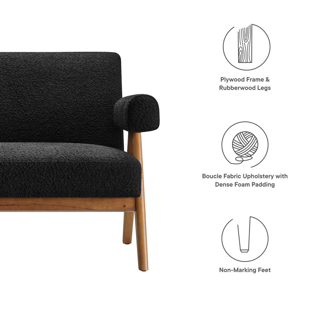 Lyra Boucle Fabric Loveseat By Modway - EEI-6504 | Loveseats | Modishstore - 6