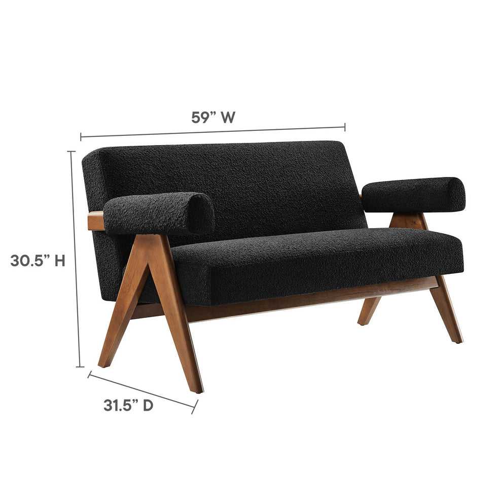 Lyra Boucle Fabric Loveseat By Modway - EEI-6504 | Loveseats | Modishstore - 7