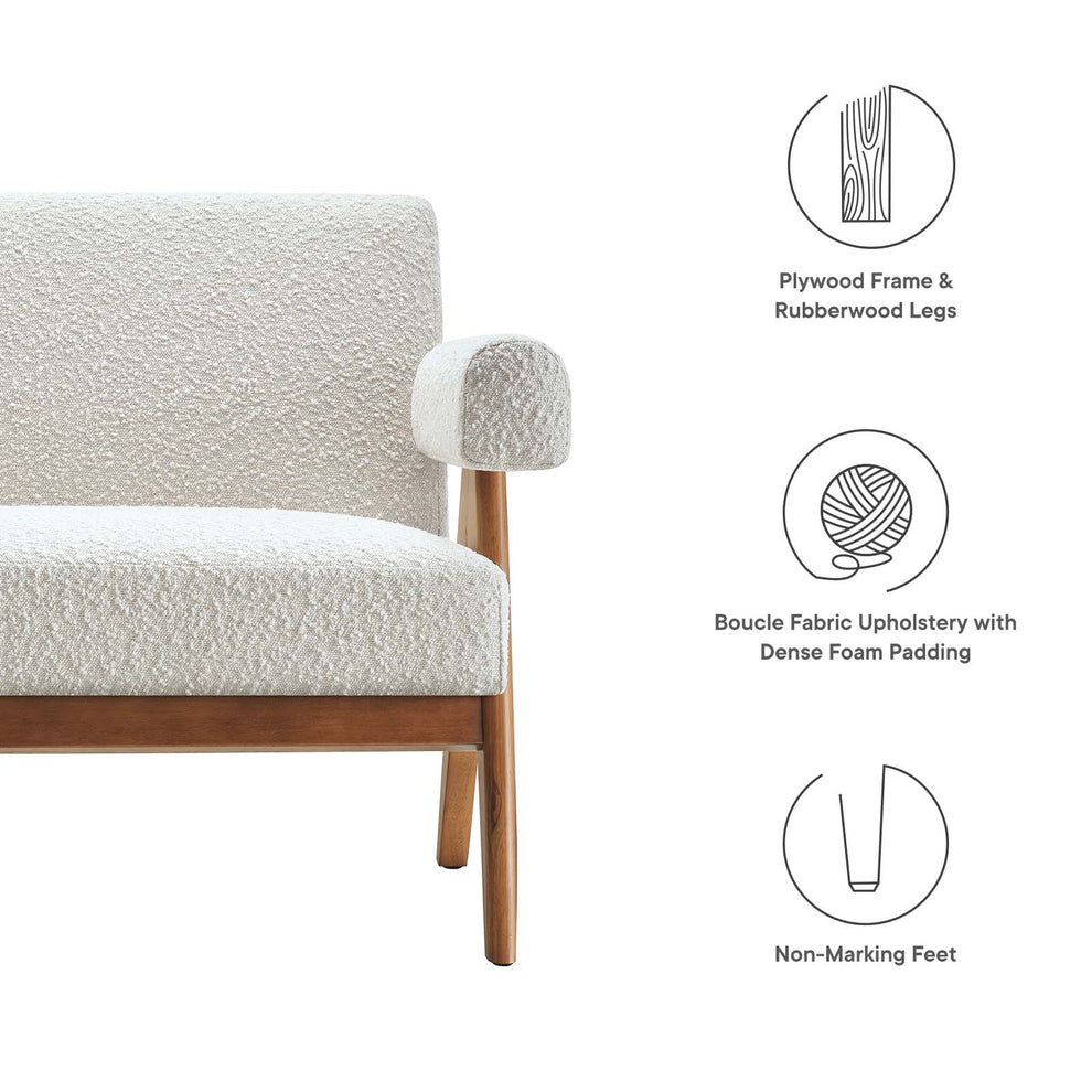 Lyra Boucle Fabric Loveseat By Modway - EEI-6504 | Loveseats | Modishstore - 14