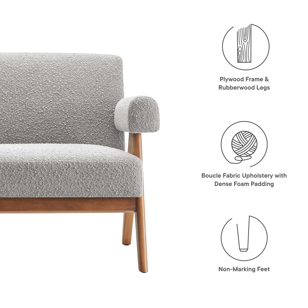 Lyra Boucle Fabric Loveseat By Modway - EEI-6504 | Loveseats | Modishstore - 22