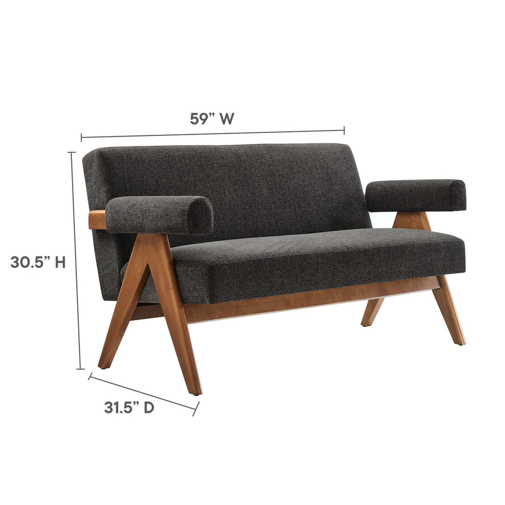 Lyra Fabric Loveseat By Modway - EEI-6505 | Loveseats | Modishstore - 7