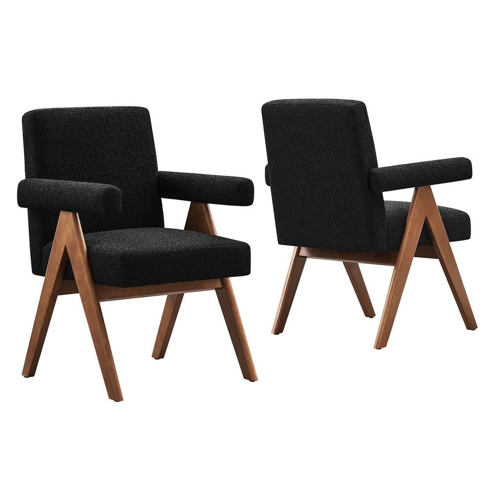 Lyra Boucle Fabric Dining Room Chair - Set of 2 By Modway - EEI-6506 | Dining Chairs | Modishstore - 2