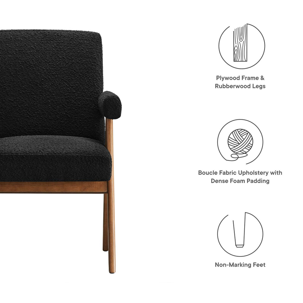 Lyra Boucle Fabric Dining Room Chair - Set of 2 By Modway - EEI-6506 | Dining Chairs | Modishstore - 8