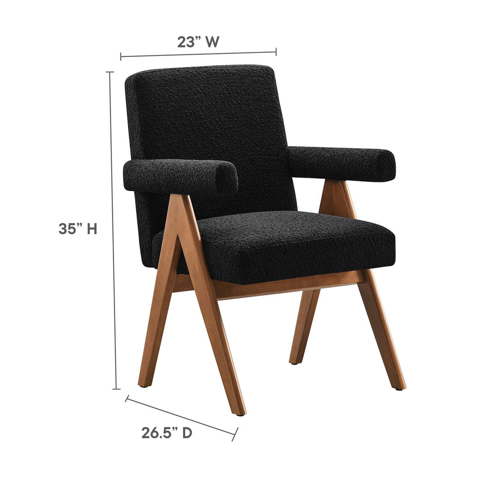 Lyra Boucle Fabric Dining Room Chair - Set of 2 By Modway - EEI-6506 | Dining Chairs | Modishstore - 9