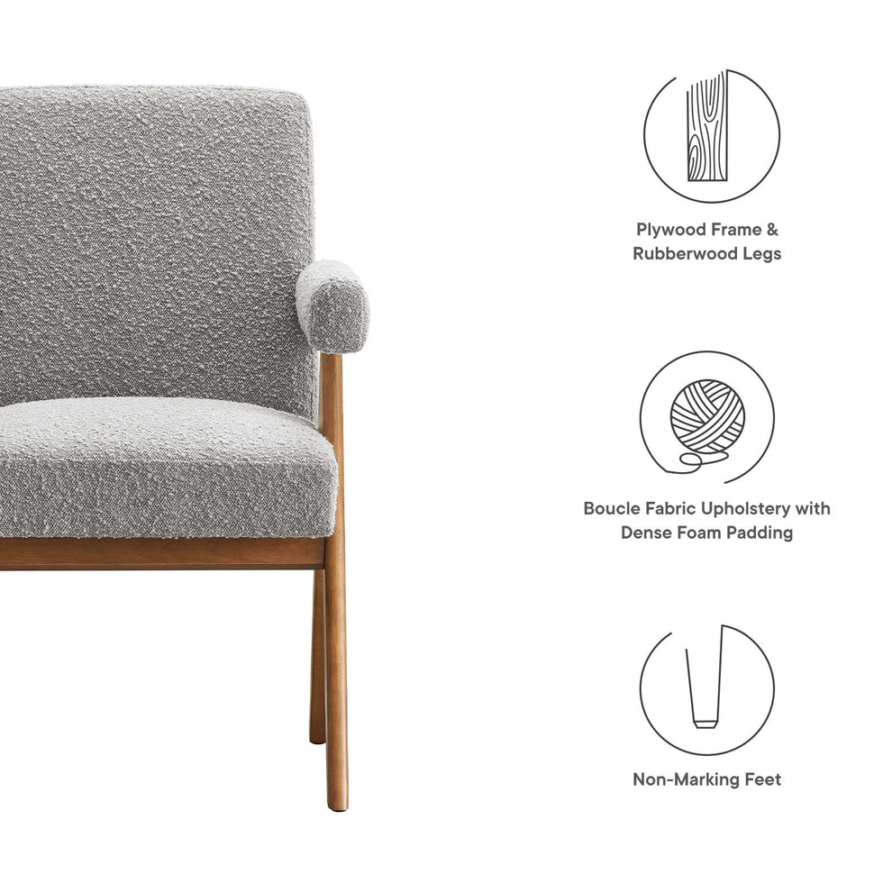 Lyra Boucle Fabric Dining Room Chair - Set of 2 By Modway - EEI-6506 | Dining Chairs | Modishstore - 26