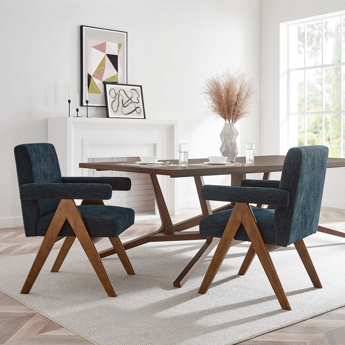 Lyra Fabric Dining Room Chair - Set of 2 By Modway - EEI-6507 | Dining Chairs | Modway - 11
