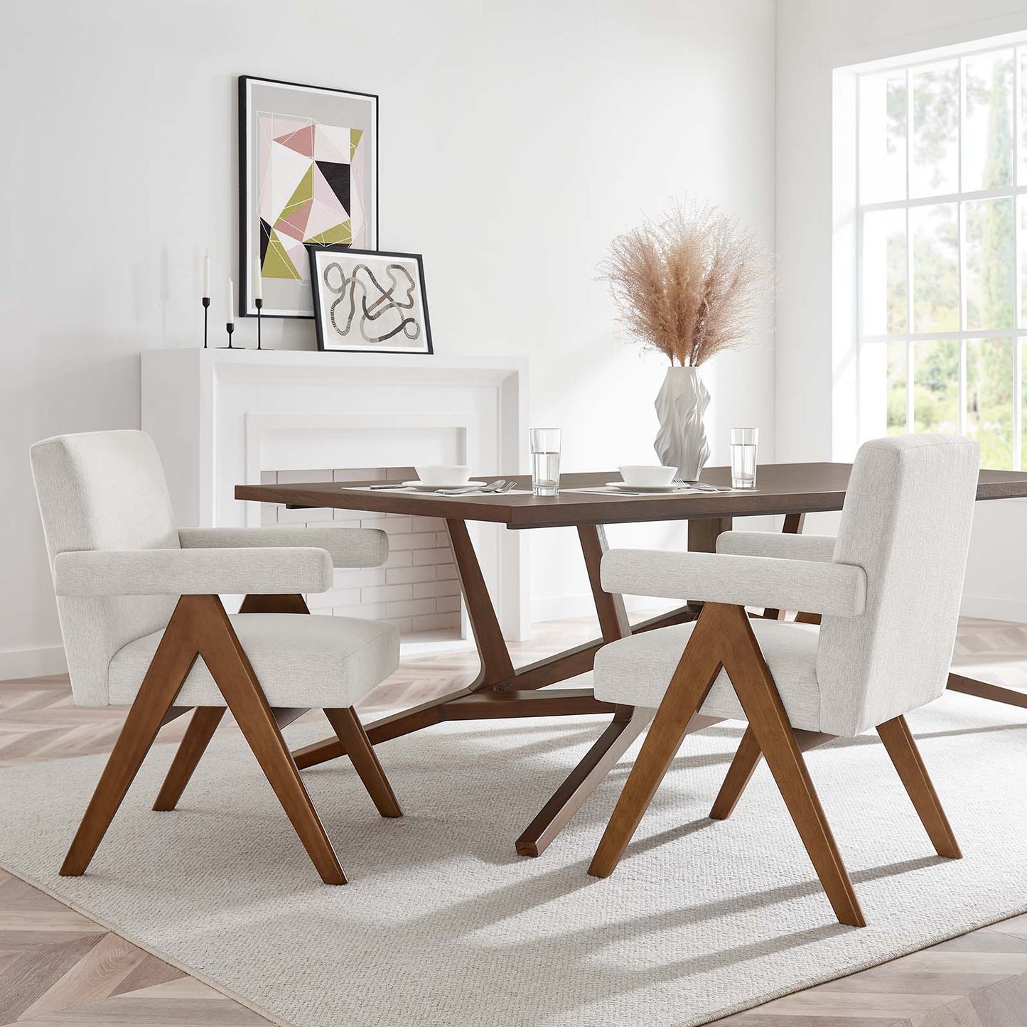 Lyra Fabric Dining Room Chair - Set of 2 By Modway - EEI-6507 | Dining Chairs | Modway - 20