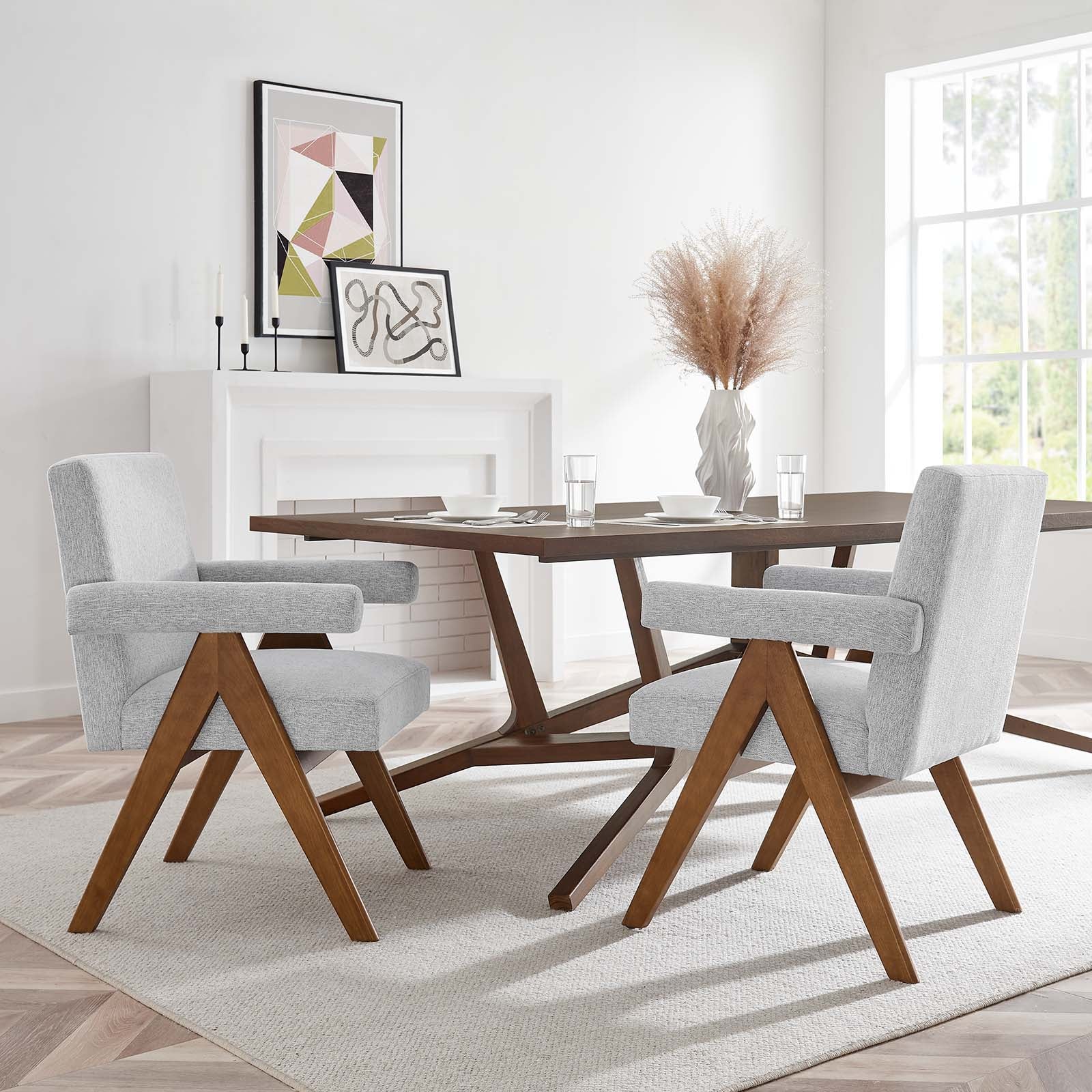 Lyra Fabric Dining Room Chair - Set of 2 By Modway - EEI-6507 | Dining Chairs | Modway - 29