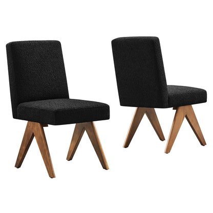 Lyra Boucle Fabric Dining Room Side Chair - Set of 2 By Modway - EEI-6508 | Dining Chairs | Modway - 2