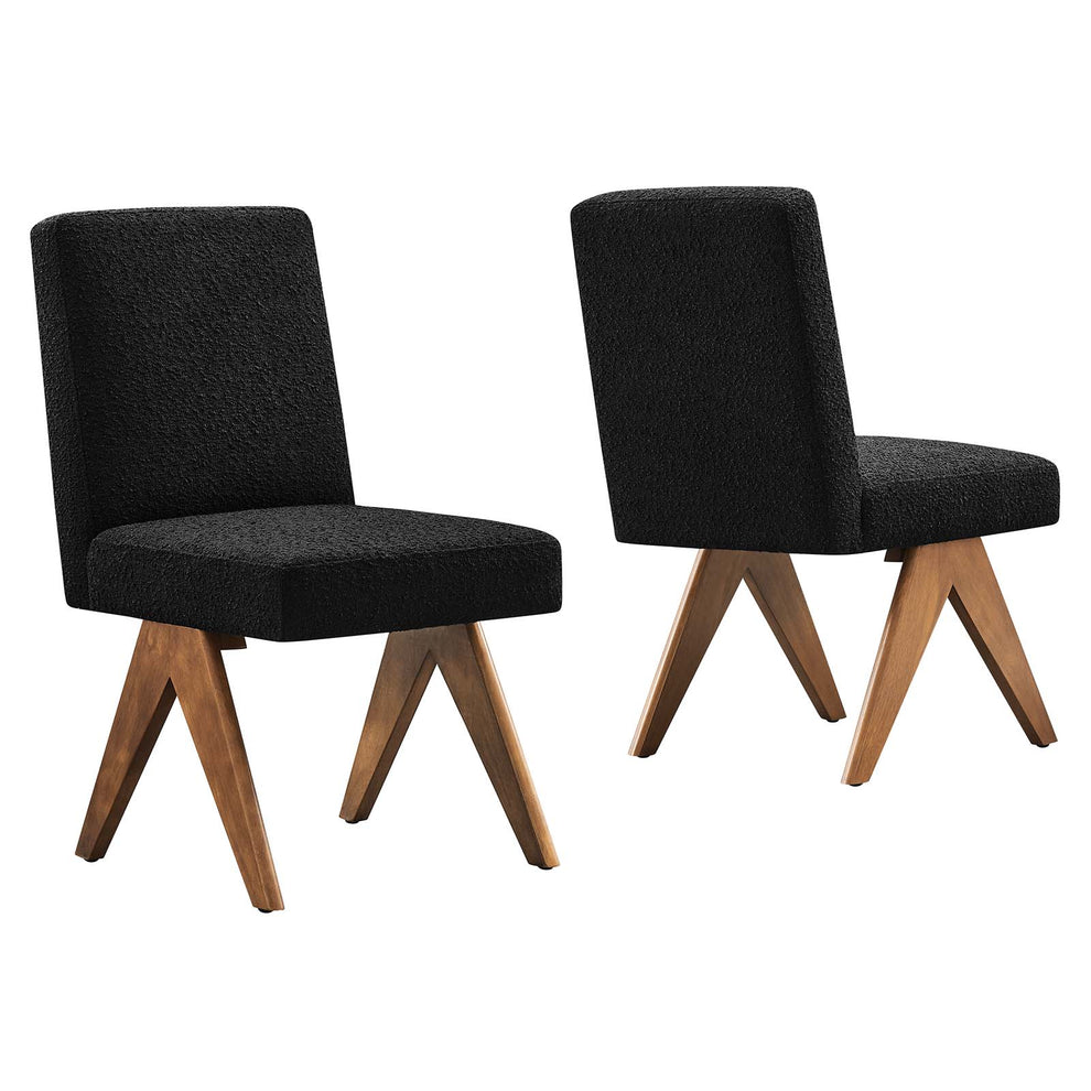 Lyra Boucle Fabric Dining Room Side Chair - Set of 2 By Modway - EEI-6508 | Dining Chairs | Modishstore - 2