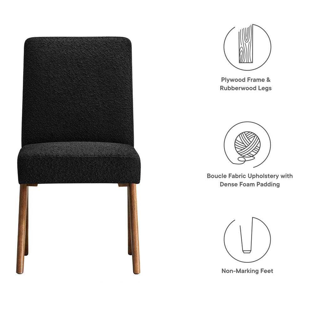 Lyra Boucle Fabric Dining Room Side Chair - Set of 2 By Modway - EEI-6508 | Dining Chairs | Modishstore - 8