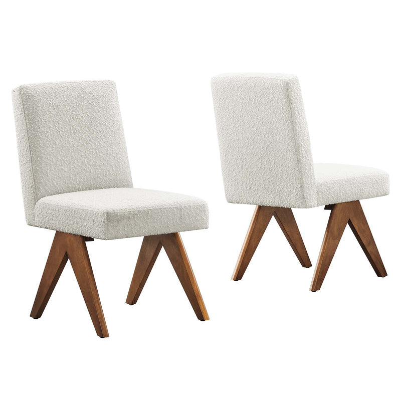 Lyra Boucle Fabric Dining Room Side Chair - Set of 2 By Modway - EEI-6508 | Dining Chairs | Modway - 10