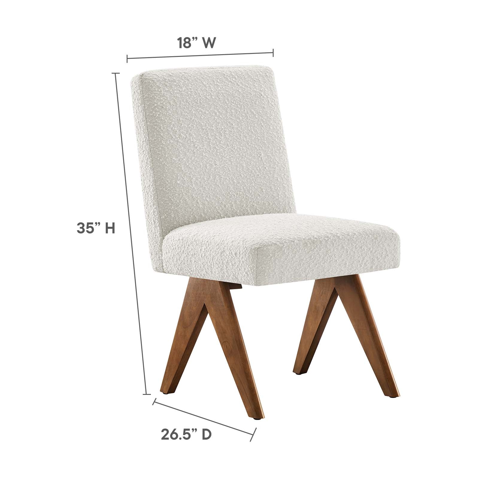 Lyra Boucle Fabric Dining Room Side Chair - Set of 2 By Modway - EEI-6508 | Dining Chairs | Modway - 18