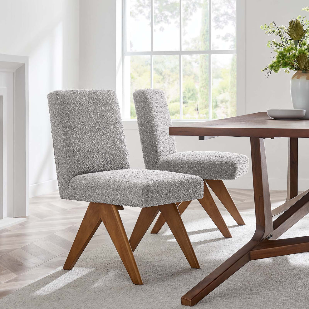 Lyra Boucle Fabric Dining Room Side Chair - Set of 2 By Modway - EEI-6508 | Dining Chairs | Modishstore - 20