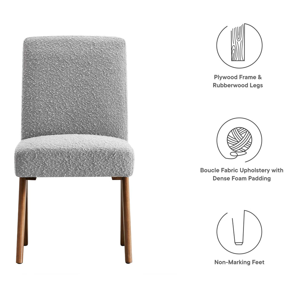 Lyra Boucle Fabric Dining Room Side Chair - Set of 2 By Modway - EEI-6508 | Dining Chairs | Modishstore - 26