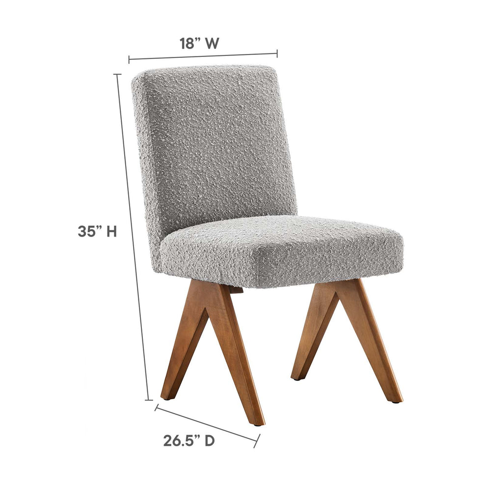 Lyra Boucle Fabric Dining Room Side Chair - Set of 2 By Modway - EEI-6508 | Dining Chairs | Modishstore - 27