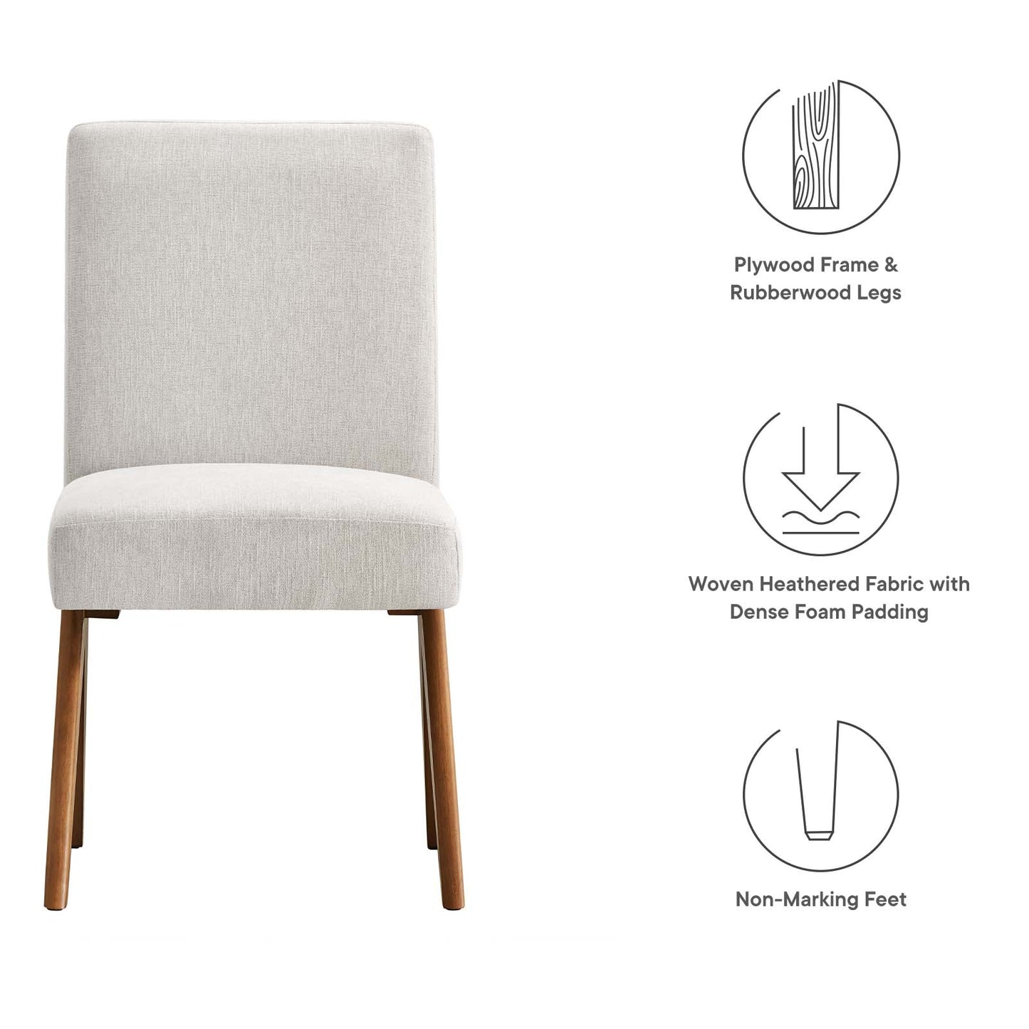 Lyra Fabric Dining Room Side Chair - Set of 2 By Modway - EEI-6509 | Dining Chairs | Modway - 26