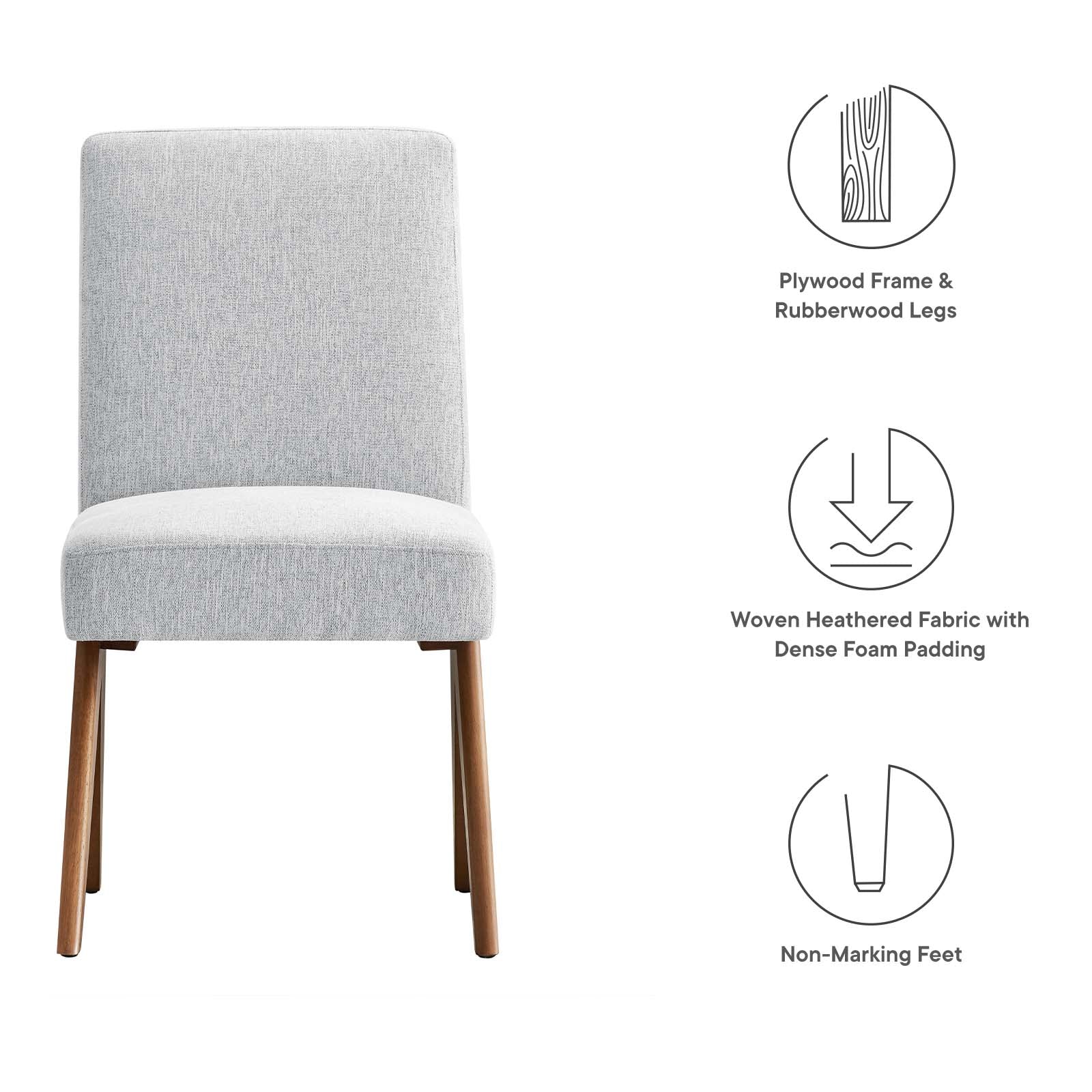 Lyra Fabric Dining Room Side Chair - Set of 2 By Modway - EEI-6509 | Dining Chairs | Modway - 35