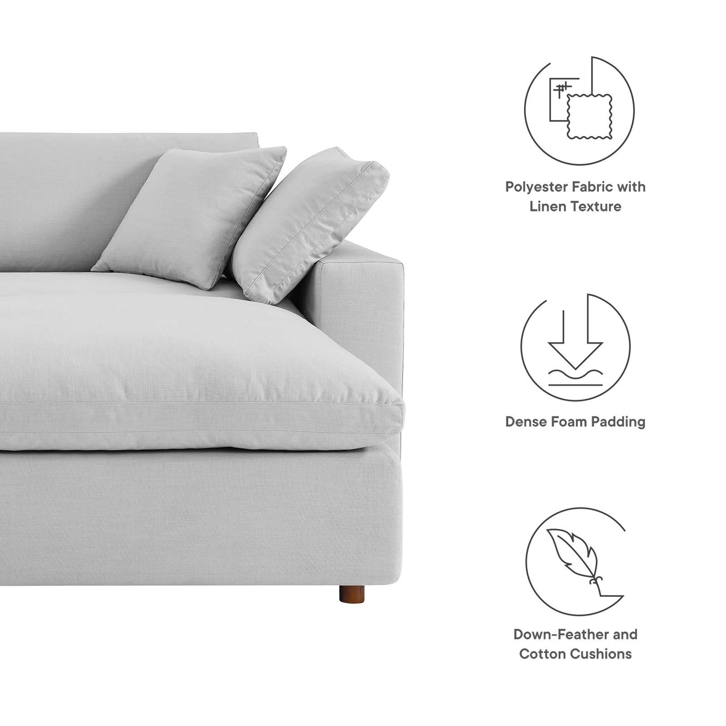 Commix Down Filled Overstuffed Sectional Sofa By Modway - EEI-6510 | Sectional | Modishstore - 70