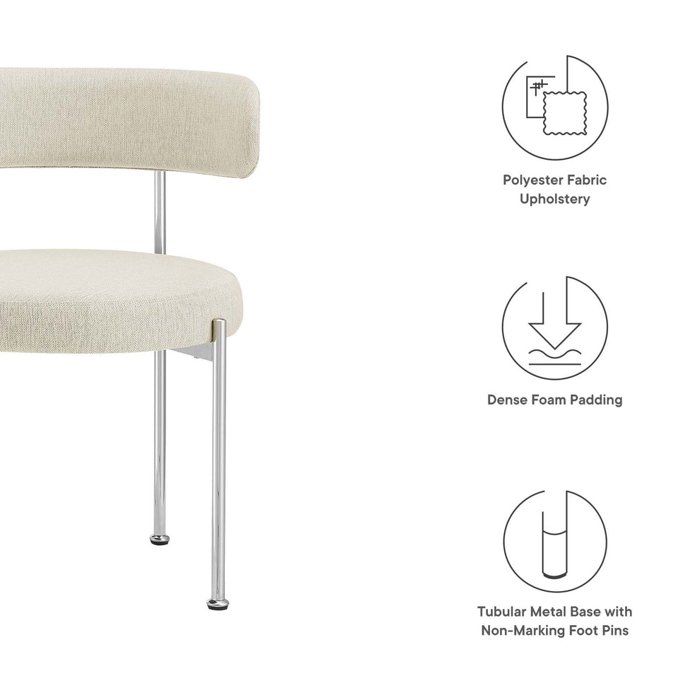 Albie Fabric Dining Chairs - Set of 2 By Modway - EEI-6517 | Dining Chairs | Modishstore - 6