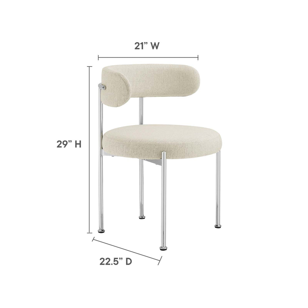 Albie Fabric Dining Chairs - Set of 2 By Modway - EEI-6517 | Dining Chairs | Modishstore - 7
