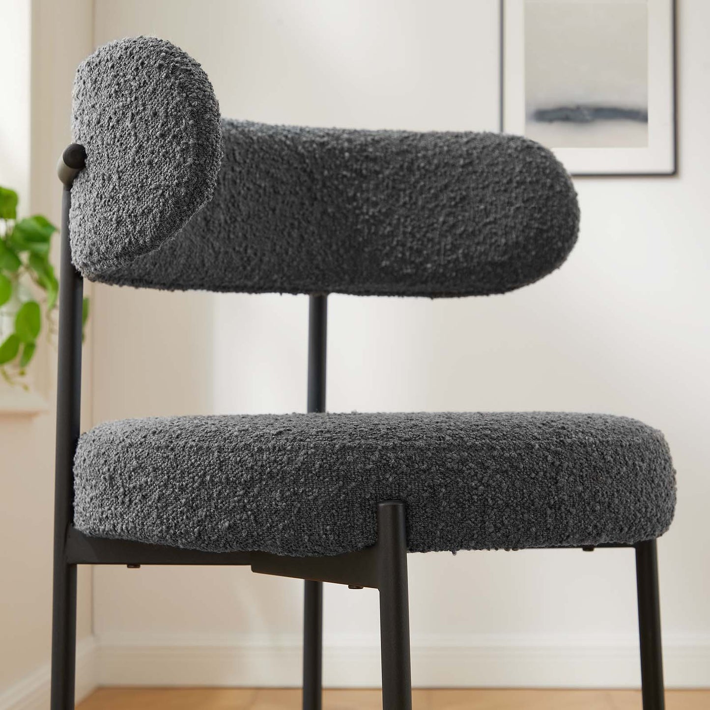 Albie Boucle Fabric Counter Stools - Set of 2 By Modway - EEI-6518 | Counter Stools | Modishstore - 8