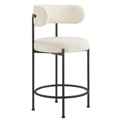 Albie Boucle Fabric Counter Stools - Set of 2 By Modway - EEI-6518 | Counter Stools | Modishstore - 9