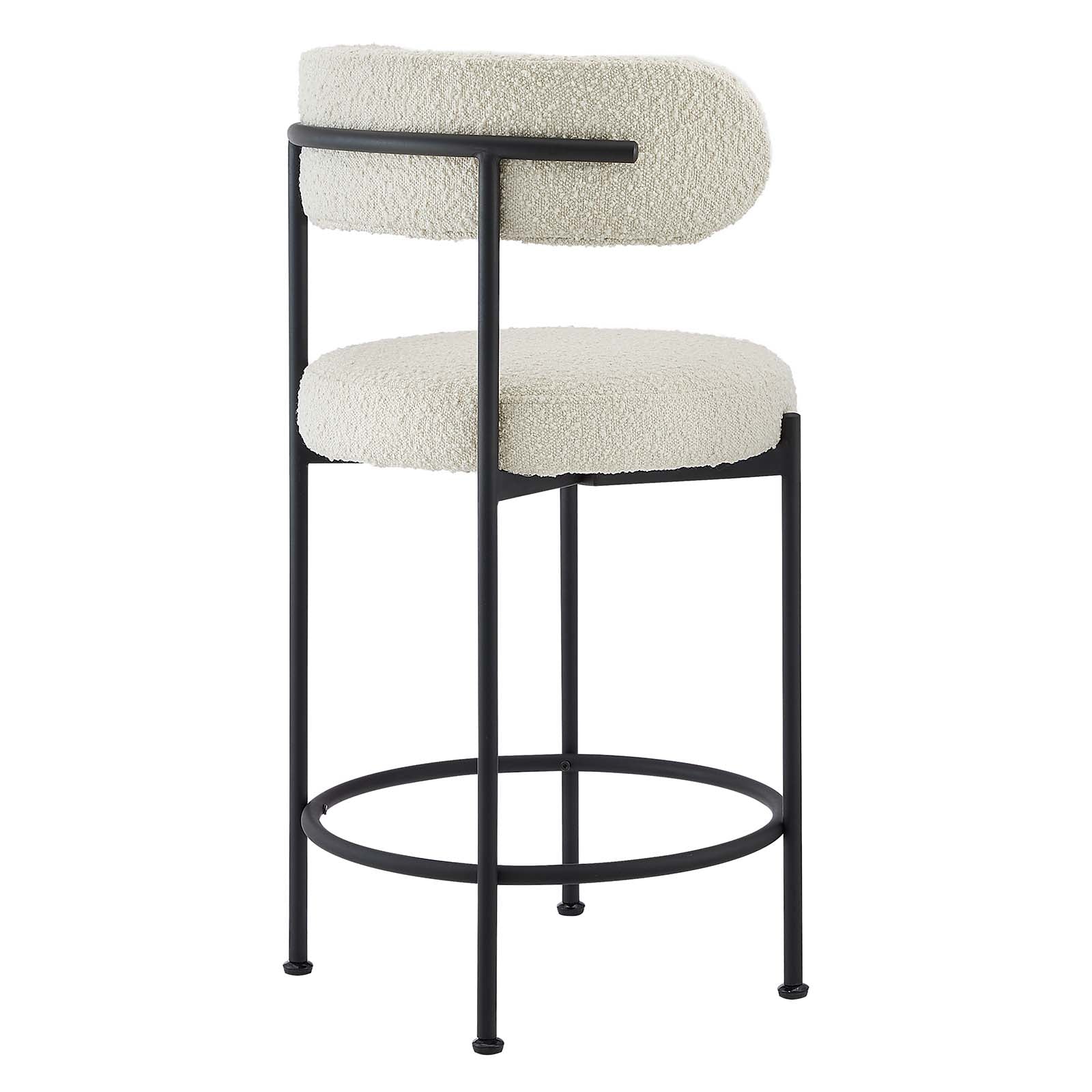 Albie Boucle Fabric Counter Stools - Set of 2 By Modway - EEI-6518 | Counter Stools | Modishstore - 11