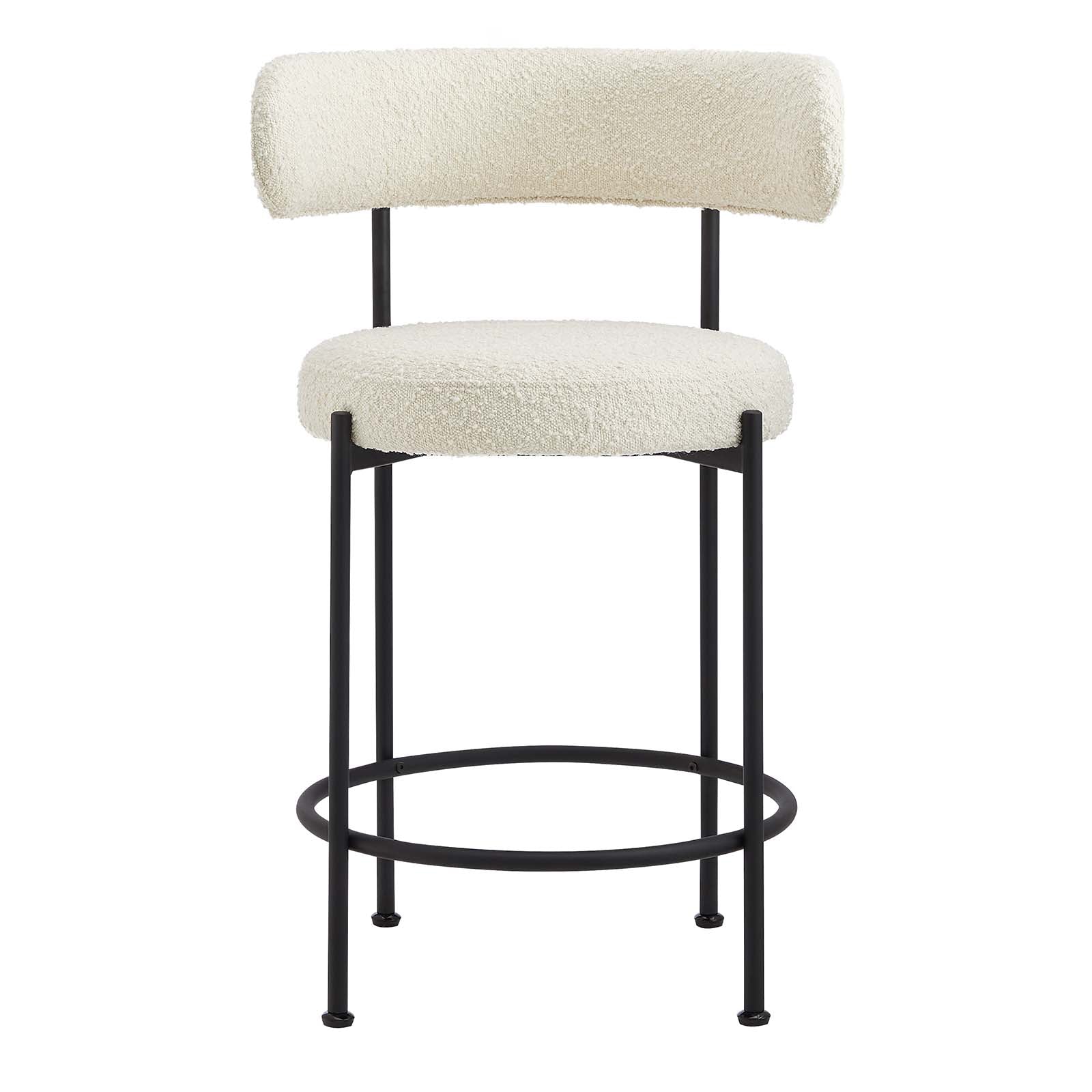 Albie Boucle Fabric Counter Stools - Set of 2 By Modway - EEI-6518 | Counter Stools | Modishstore - 12