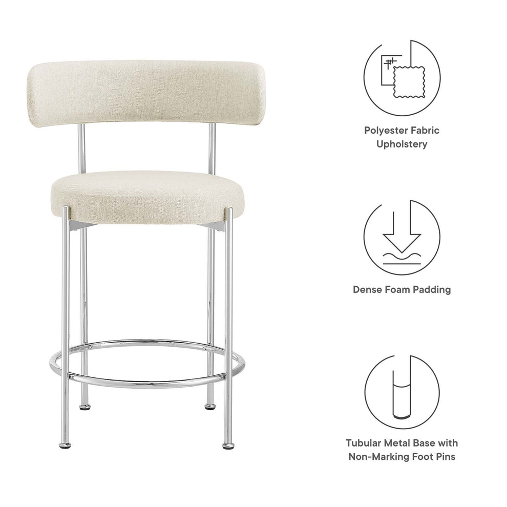 Albie Fabric Counter Stools - Set of 2 By Modway - EEI-6519 | Counter Stools | Modishstore - 6