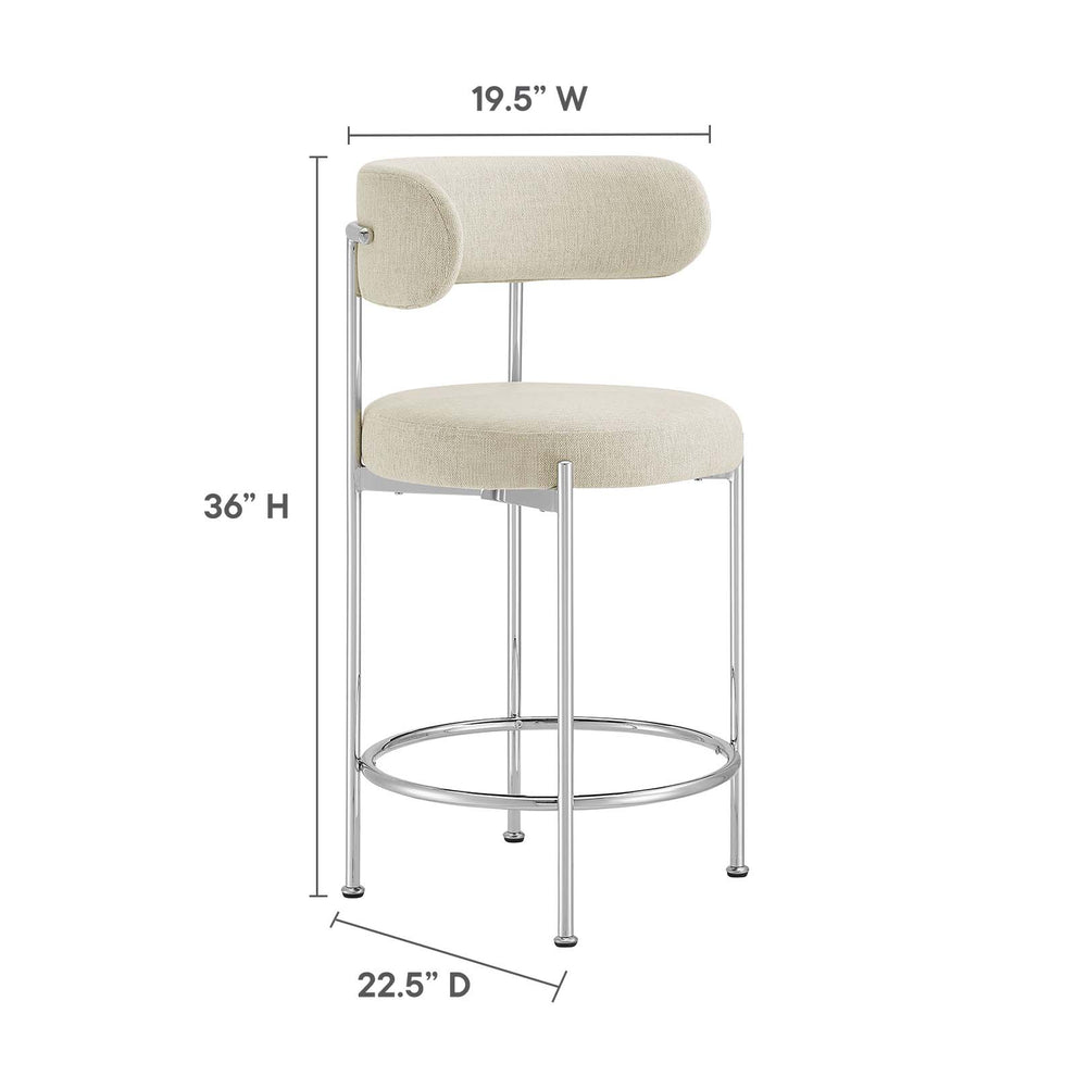 Albie Fabric Counter Stools - Set of 2 By Modway - EEI-6519 | Counter Stools | Modishstore - 7