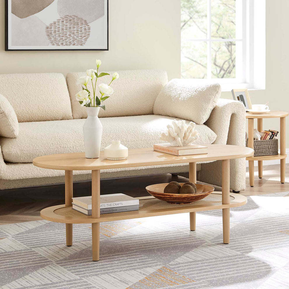 Torus Oval Coffee Table By Modway - EEI-6526 | Coffee Tables | Modishstore - 1