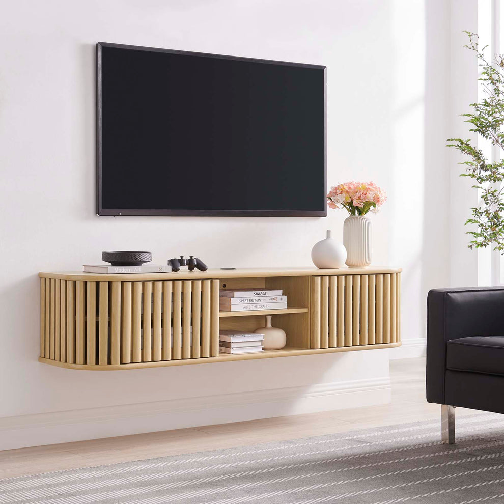 Fortitude 63" Wall-Mounted TV Stand By Modway - EEI-6528 | TV Stands | Modishstore - 1