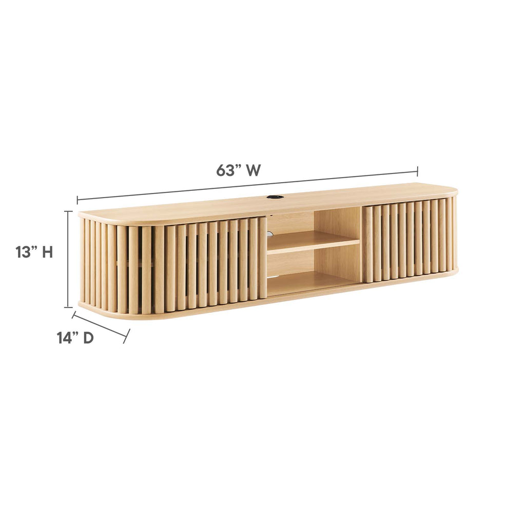 Fortitude 63" Wall-Mounted TV Stand By Modway - EEI-6528 | TV Stands | Modishstore - 9