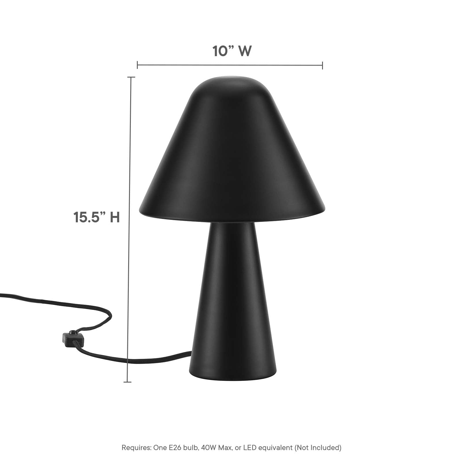 Jovial Metal Mushroom Table Lamp By Modway - EEI-6529 | Table Lamps | Modishstore - 8