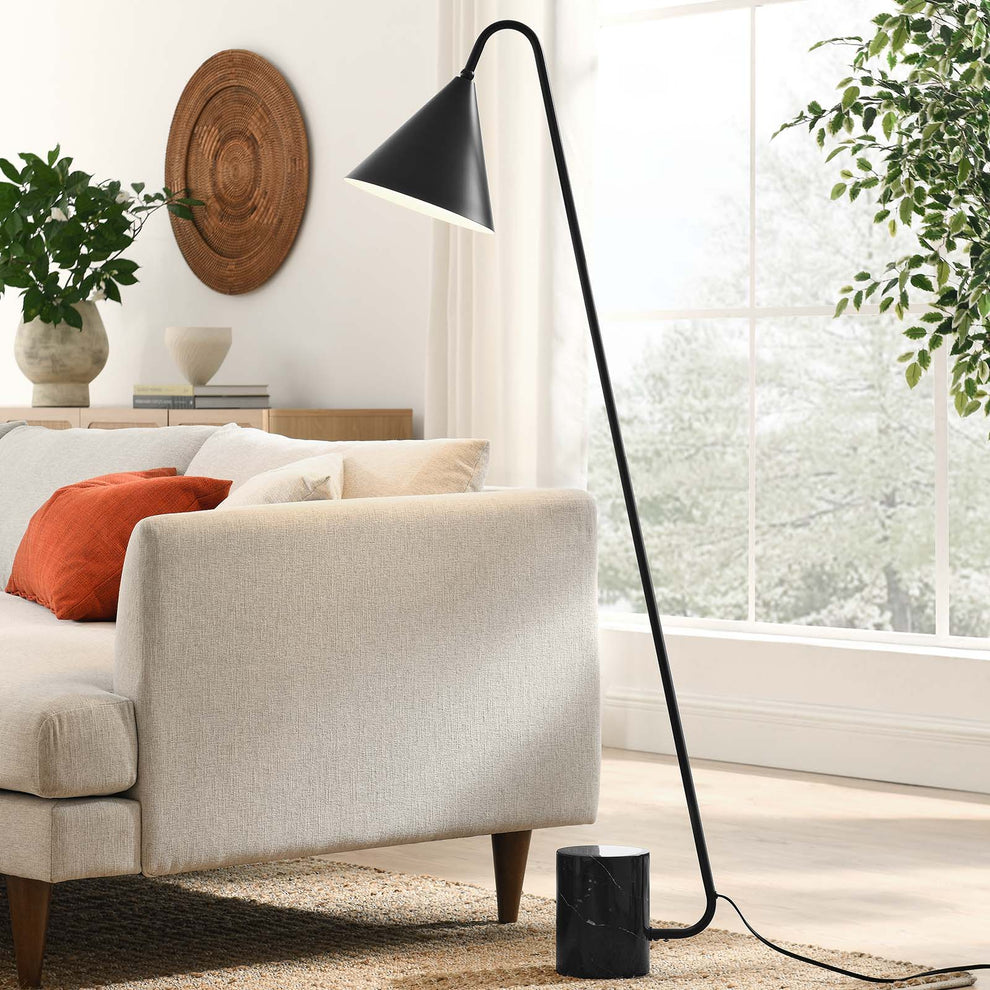 Ayla Marble Base Floor Lamp By Modway - EEI-6531 | Floor Lamps | Modishstore - 1
