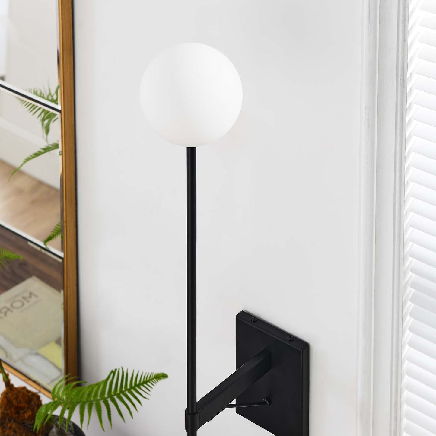 Riva White Globe Wall Sconce By Modway - EEI-6533 | Sconces | Modishstore - 8
