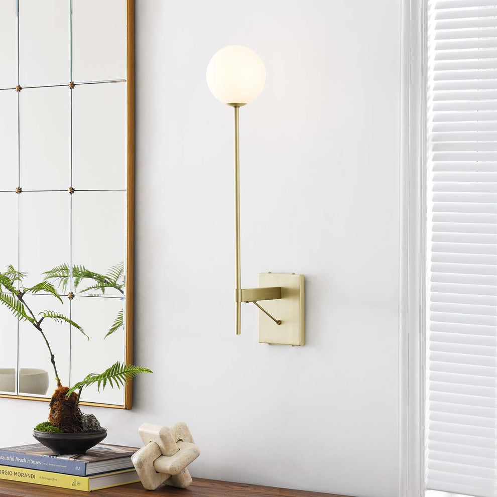 Riva White Globe Wall Sconce By Modway - EEI-6533 | Sconces | Modishstore - 16