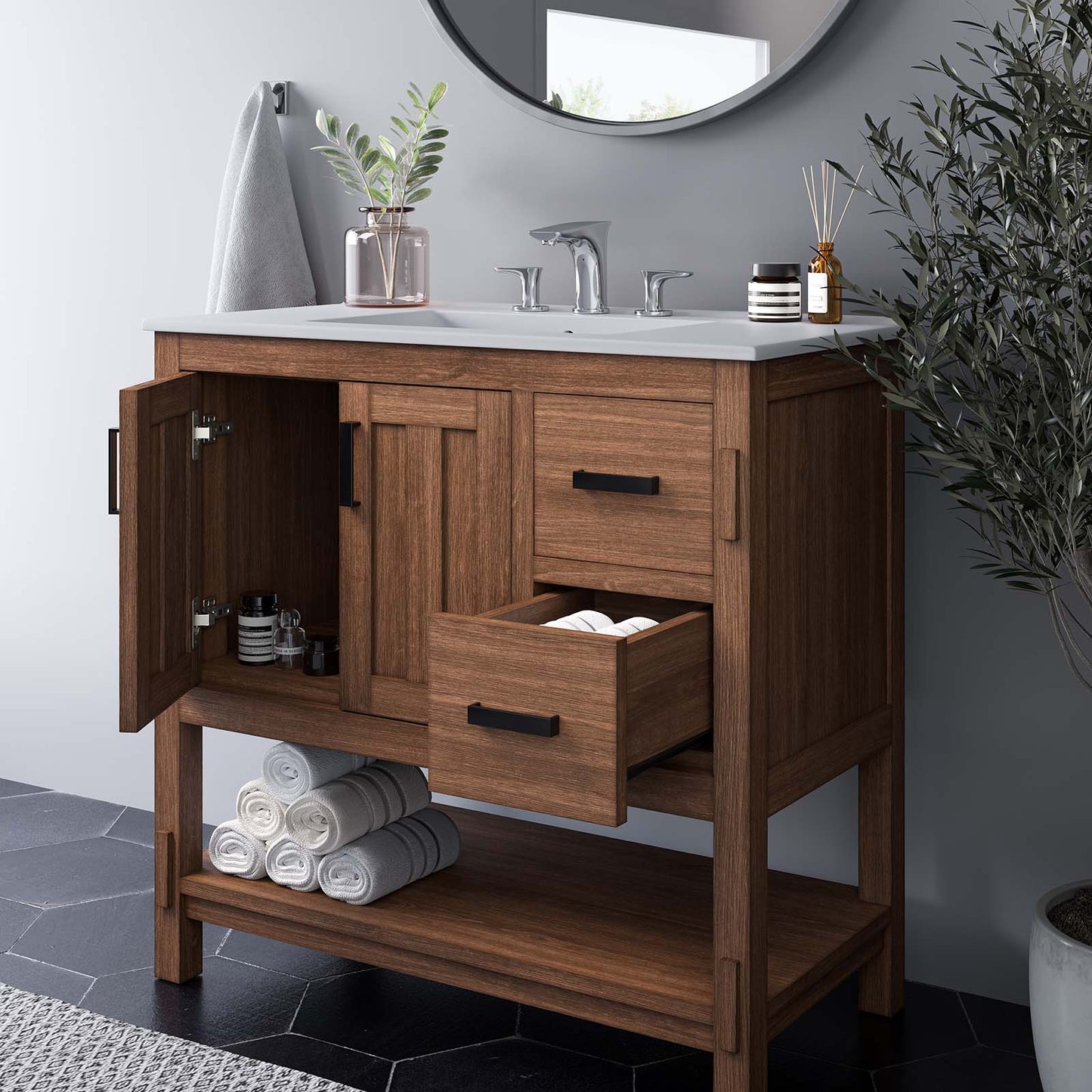 Ashlyn 36” Wood Bathroom Vanity By Modway - EEI-6535 | Bathroom Accessories | Modway - 12