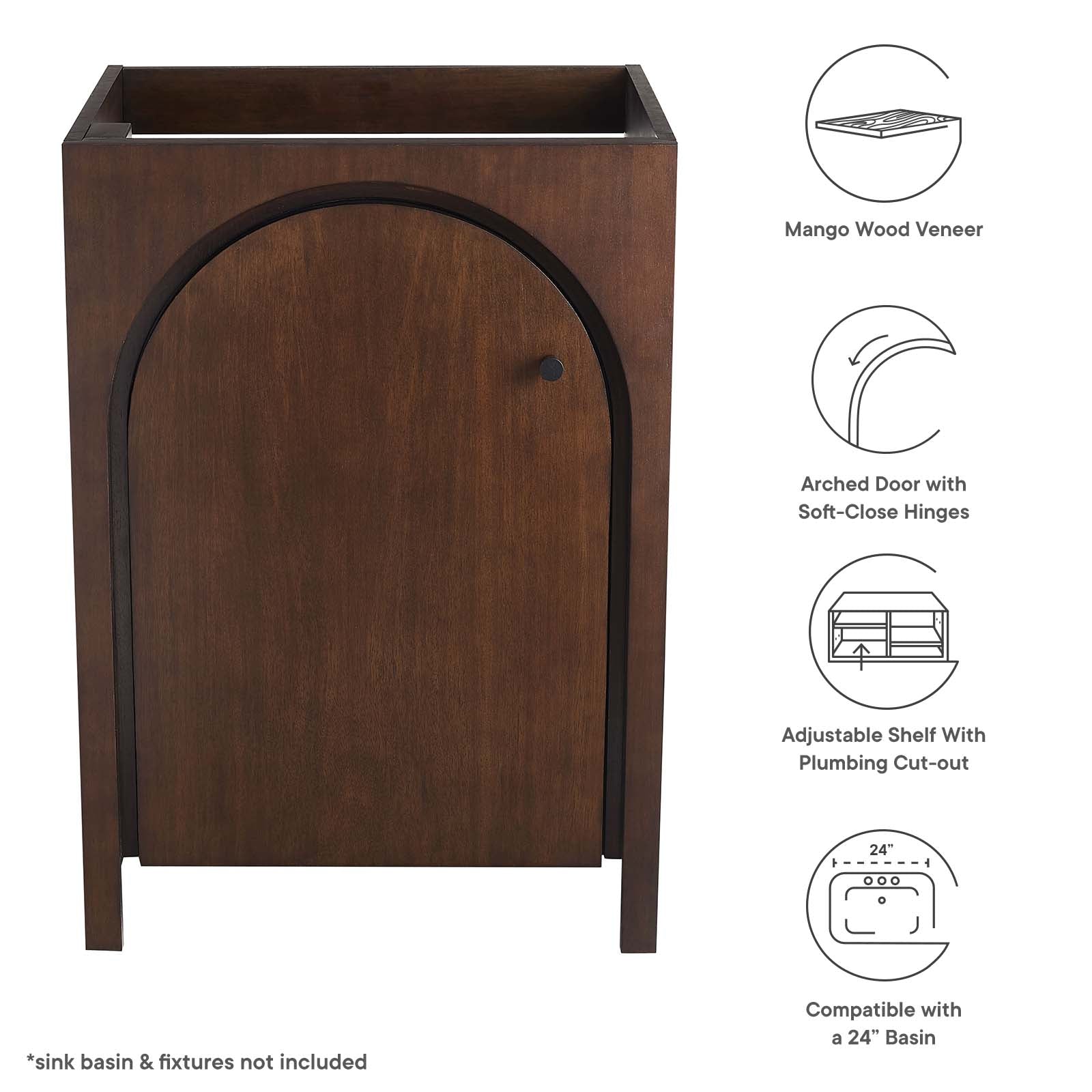 Appia 24" Bathroom Vanity Cabinet (Sink Basin Not Included) By Modway - EEI-6539 | Bathroom Accessories | Modishstore - 20