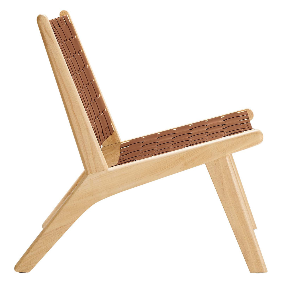 Saoirse Faux Leather Wood Accent Lounge Chair By Modway - EEI-6542 | Lounge Chairs | Modishstore - 2