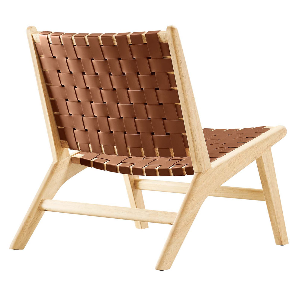 Saoirse Faux Leather Wood Accent Lounge Chair By Modway - EEI-6542 | Lounge Chairs | Modishstore - 3