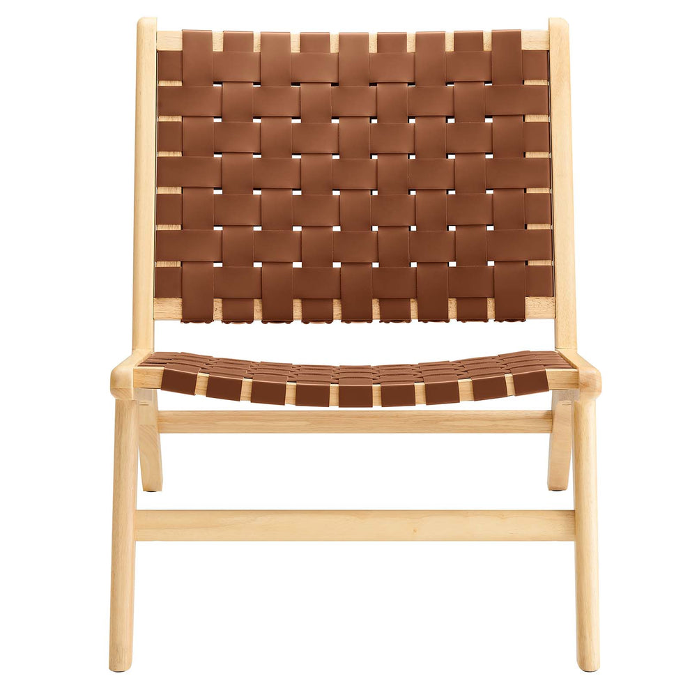 Saoirse Faux Leather Wood Accent Lounge Chair By Modway - EEI-6542 | Lounge Chairs | Modishstore - 4