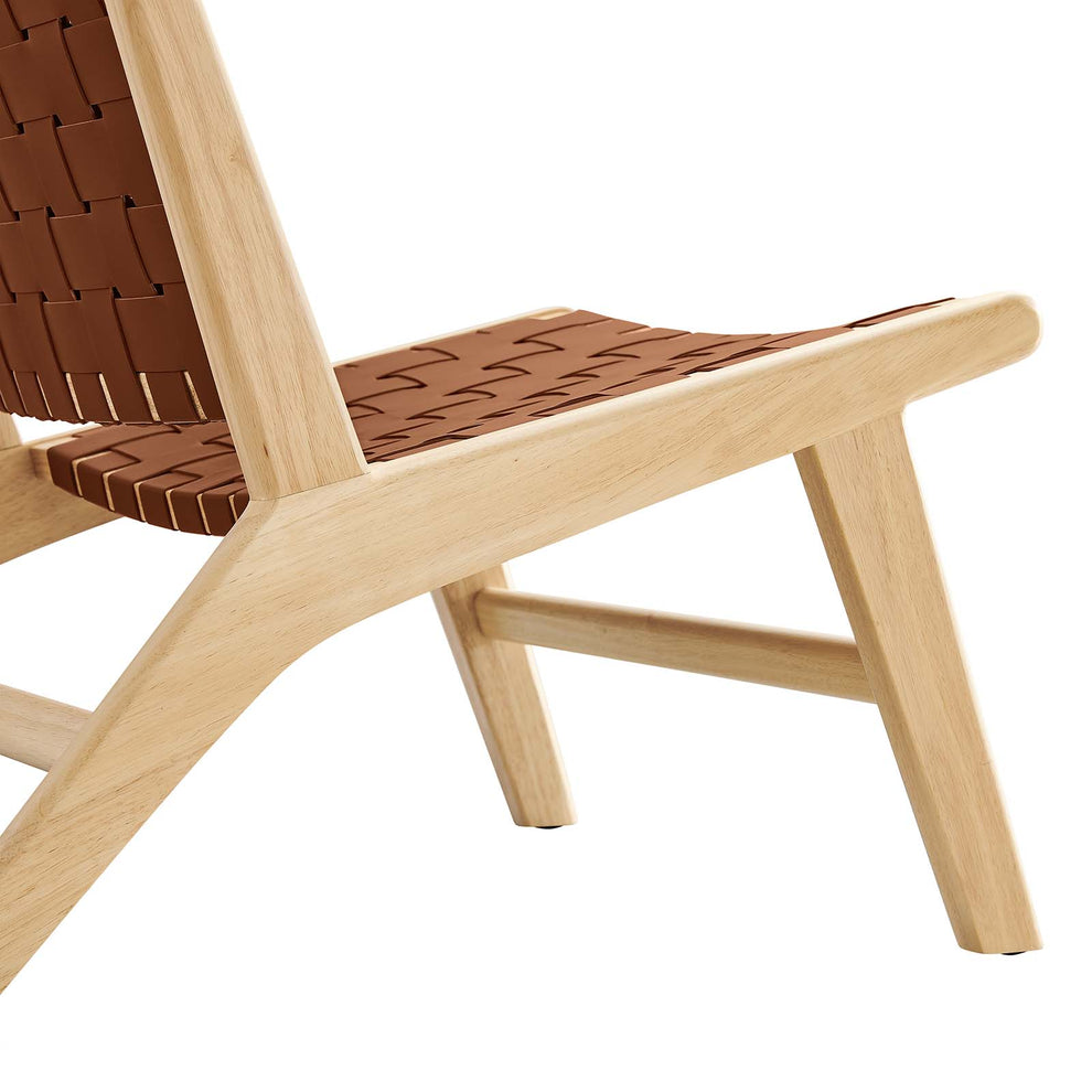 Saoirse Faux Leather Wood Accent Lounge Chair By Modway - EEI-6542 | Lounge Chairs | Modishstore - 5