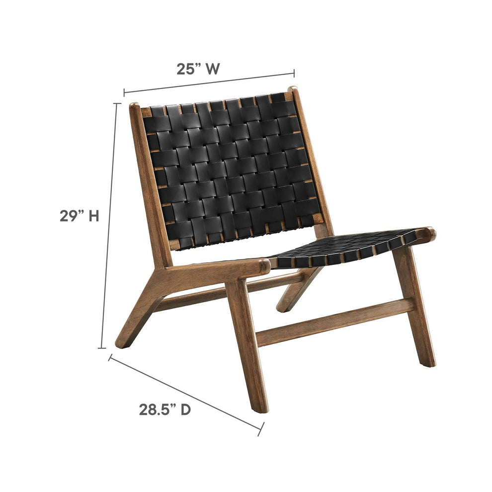 Saoirse Faux Leather Wood Accent Lounge Chair By Modway - EEI-6542 | Lounge Chairs | Modishstore - 15