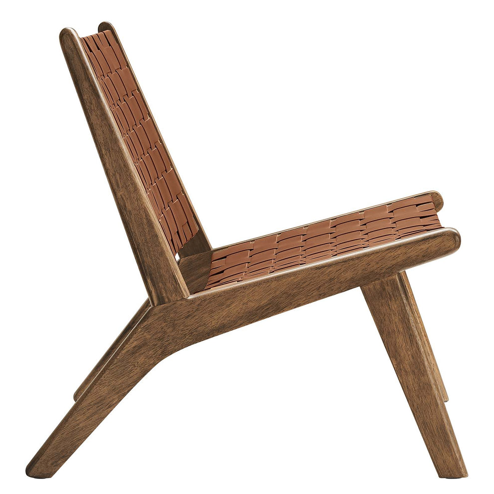 Saoirse Faux Leather Wood Accent Lounge Chair By Modway - EEI-6542 | Lounge Chairs | Modishstore - 18