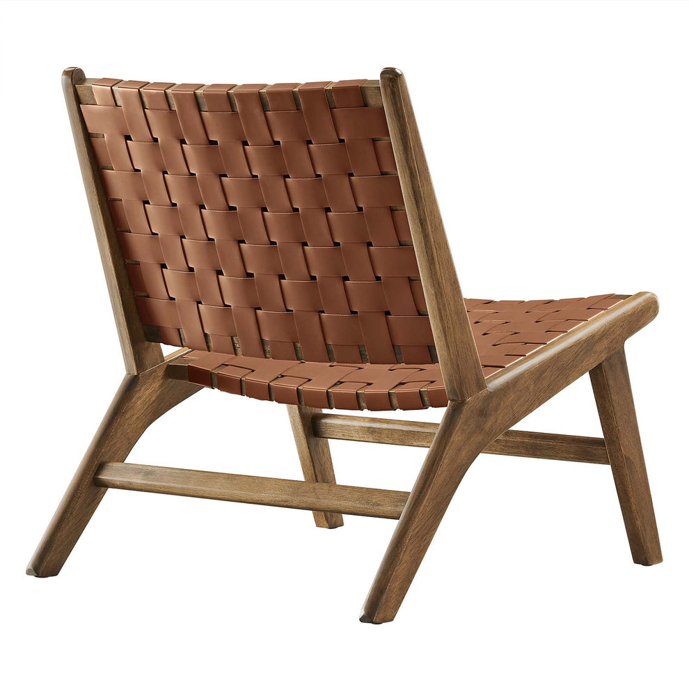 Saoirse Faux Leather Wood Accent Lounge Chair By Modway - EEI-6542 | Lounge Chairs | Modishstore - 19